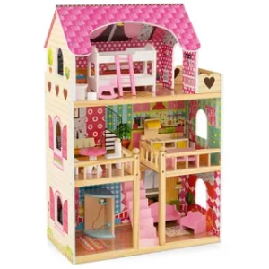 Doll Villa With Kitchen Set for Kids