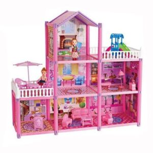 Doll Villa With Kitchen Set for Kids